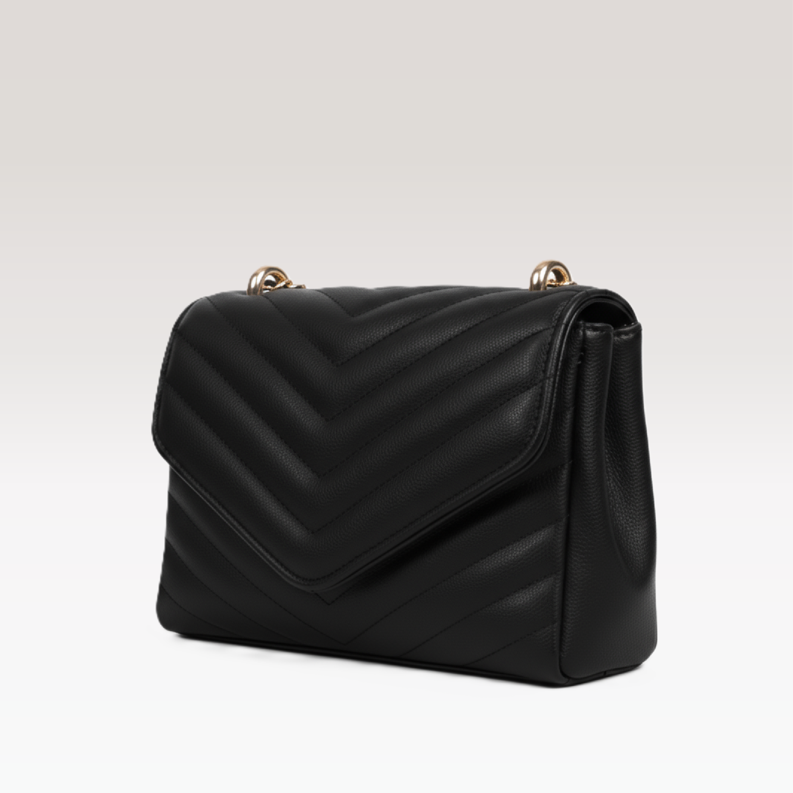 ARCANGELLIS_Azraelle_quilted_vegan_leather_crossbody_bag_in_Black_-_Side_View