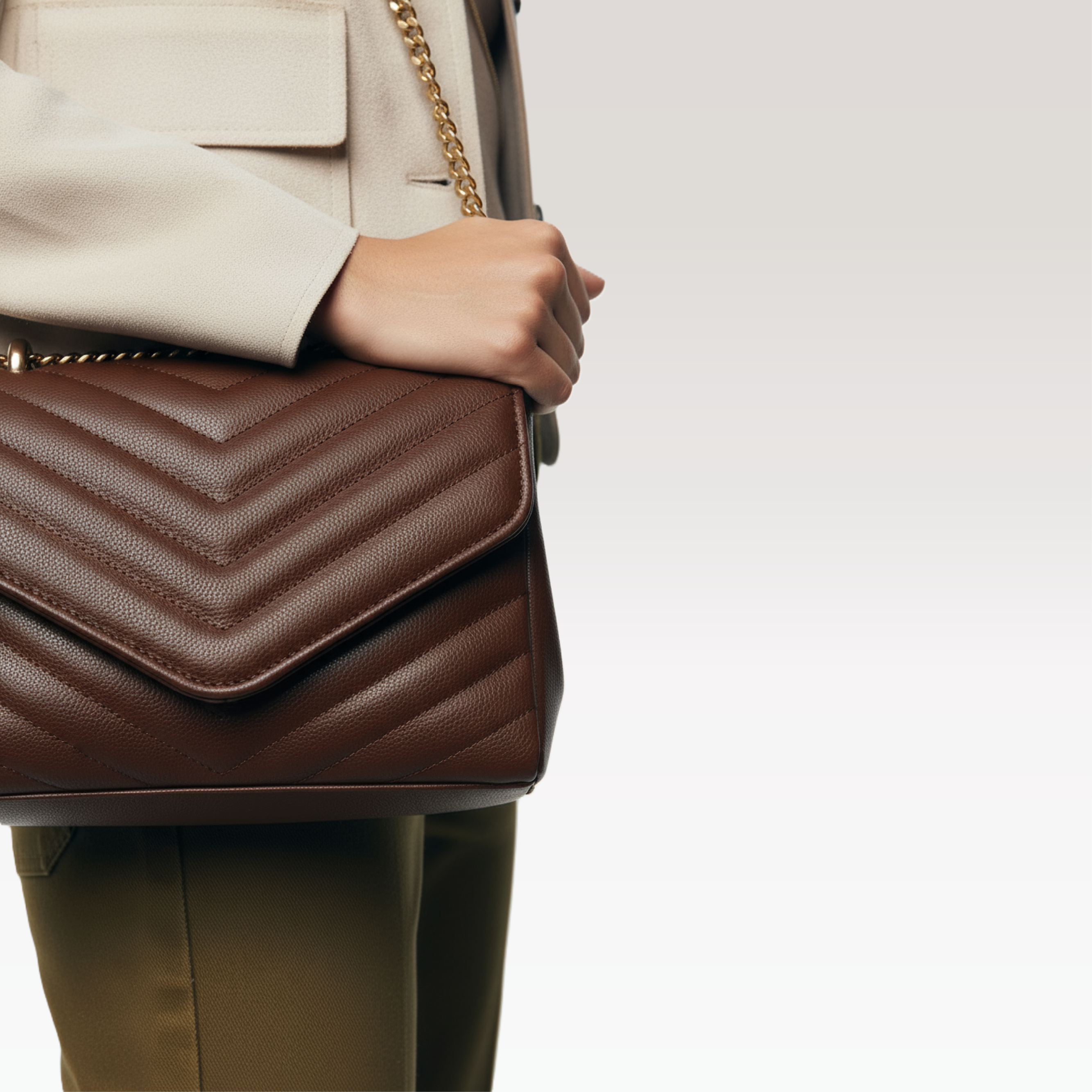 ARCANGELLIS_Azraelle_quilted_vegan_leather_crossbody_bag_in_Brown_-_Model_Zoomed_View