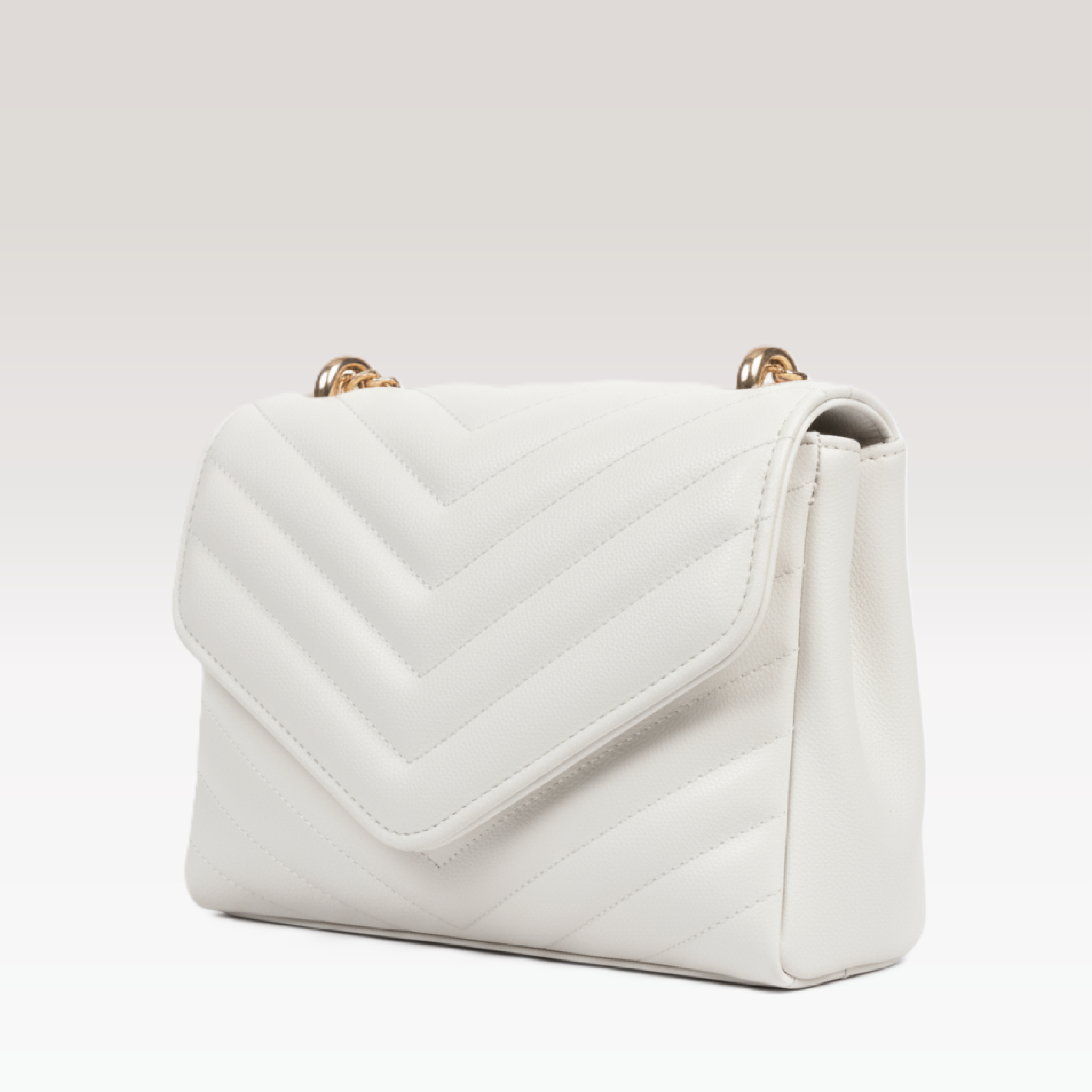 ARCANGELLIS_Azraelle_quilted_vegan_leather_crossbody_bag_in_White_-_Side_View