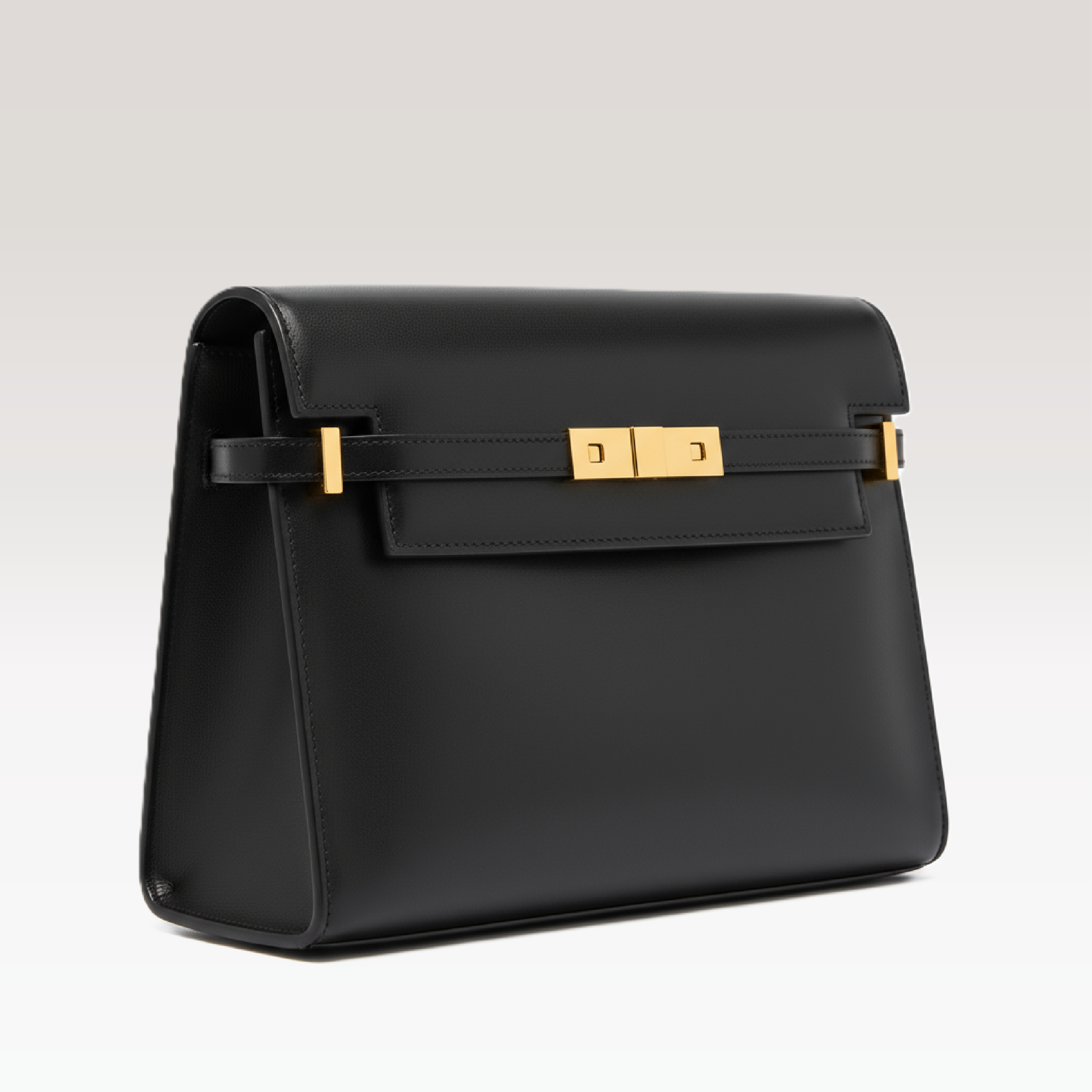ARCANGELLIS_Seraphielle_calfskin_bag_in_Black_Gold_-_Side_View