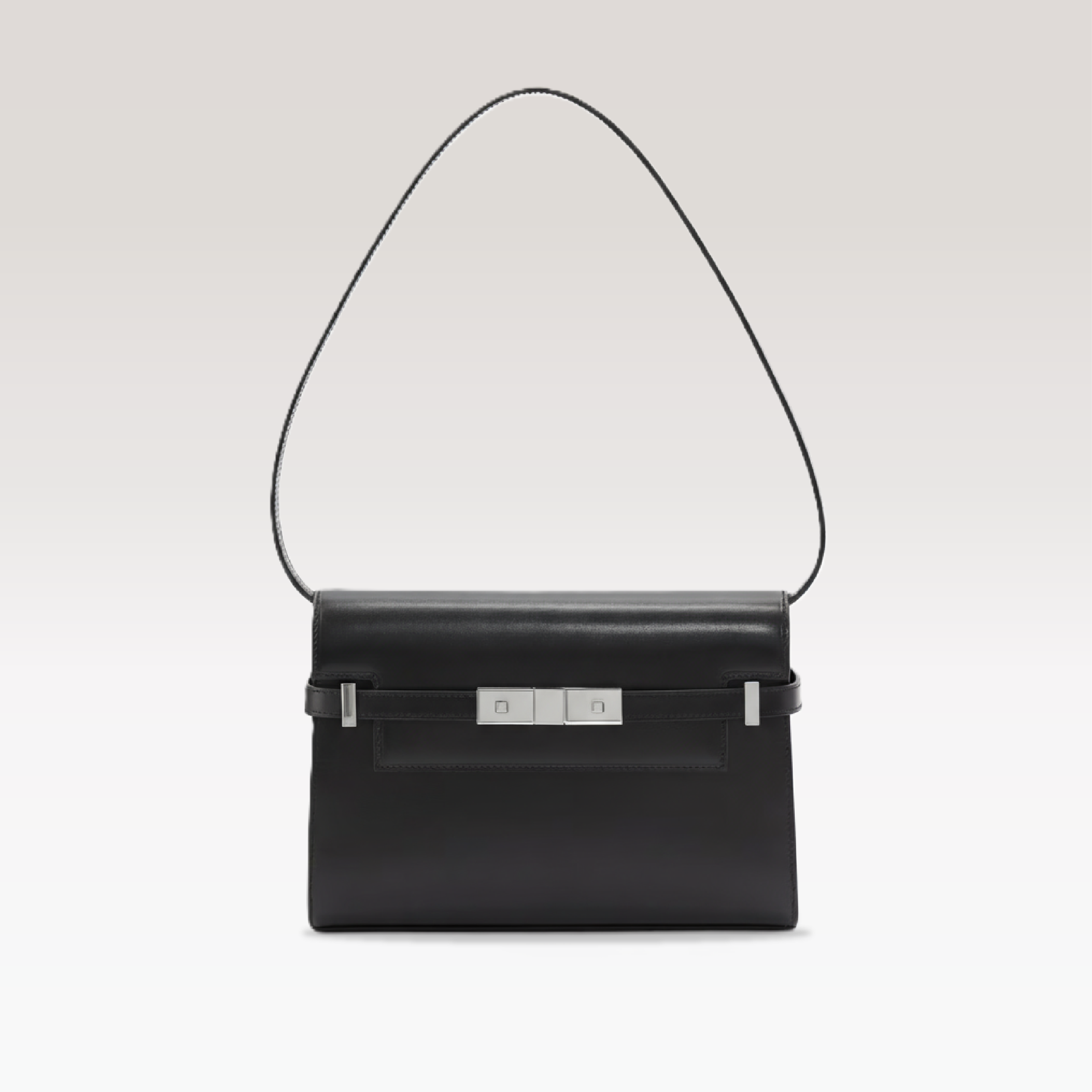 ARCANGELLIS_Seraphielle_calfskin_bag_in_Black_Silver_-_Hanging_View