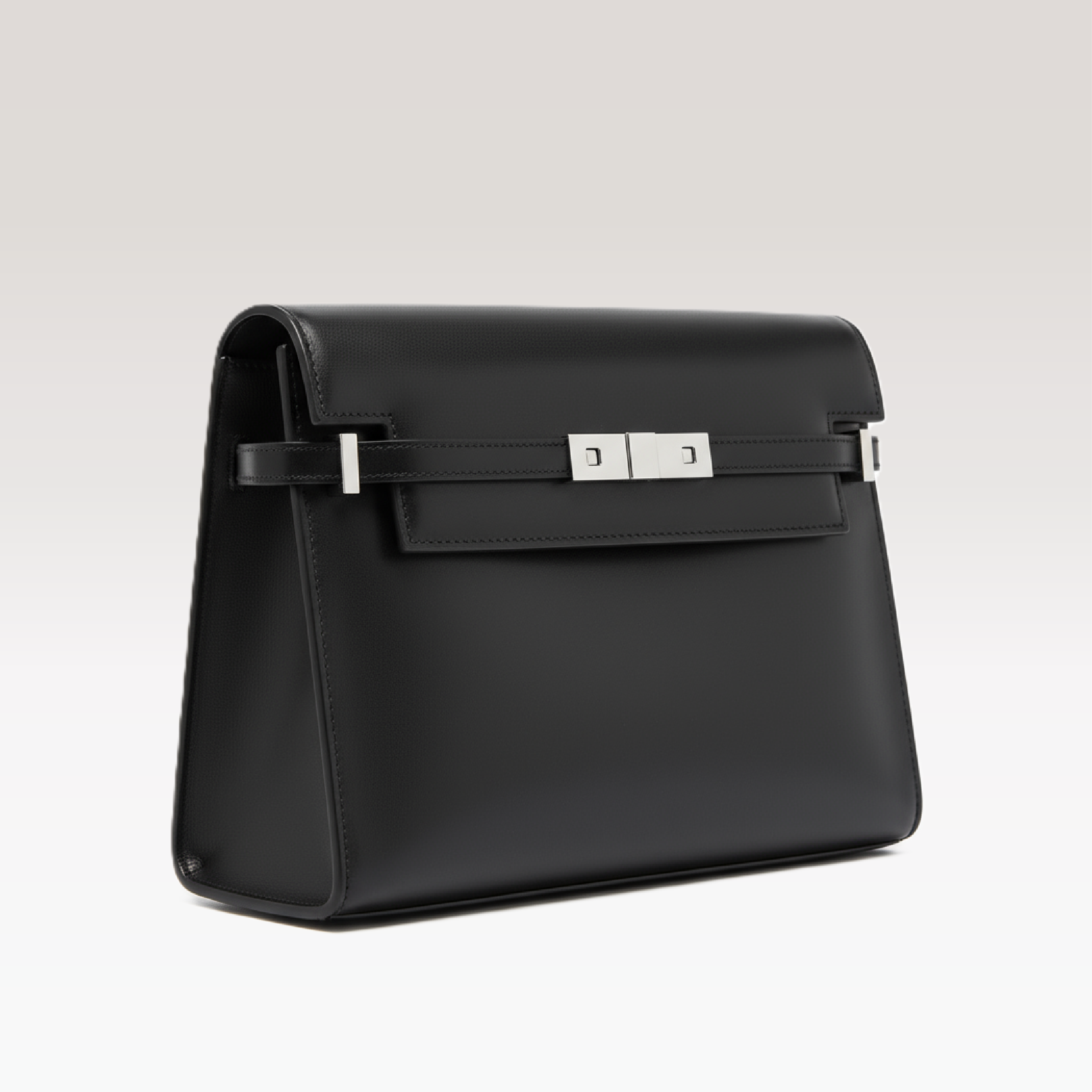 ARCANGELLIS_Seraphielle_calfskin_bag_in_Black_Silver_-_Side_View