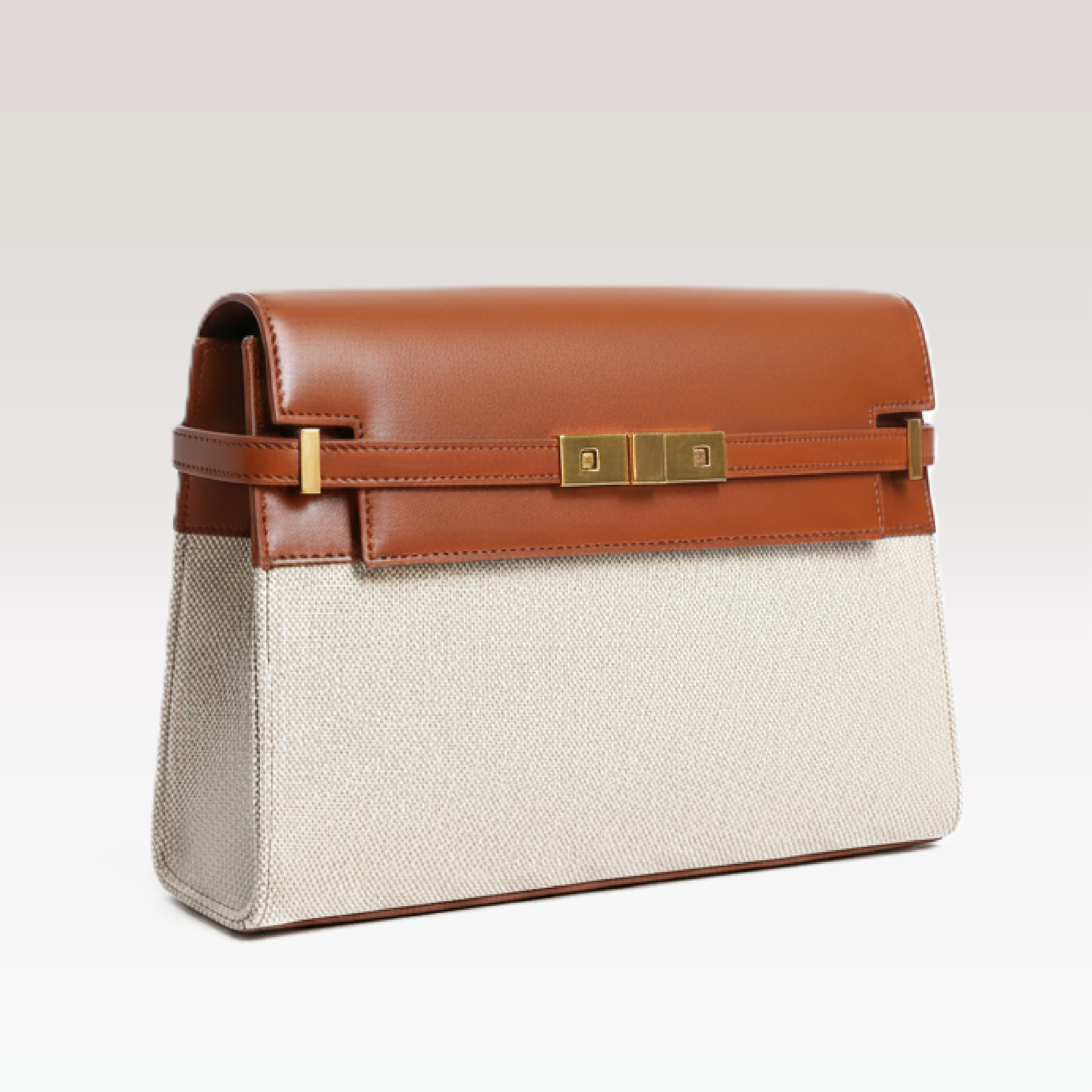 ARCANGELLIS_Seraphielle_calfskin_bag_in_Canvas_brown_-_Side_View