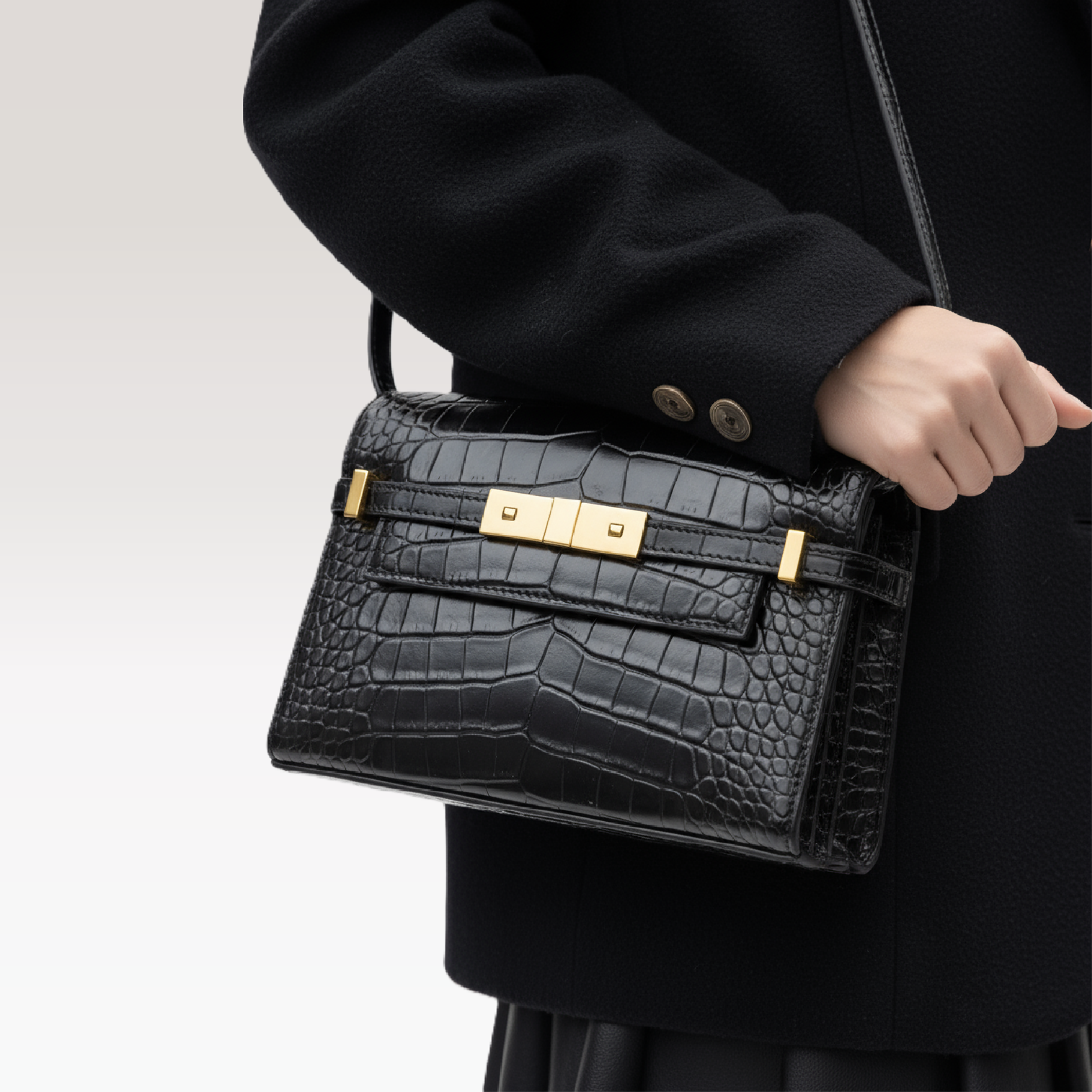 ARCANGELLIS_Seraphielle_calfskin_bag_in_Croco_-_Model_Zoomed_View