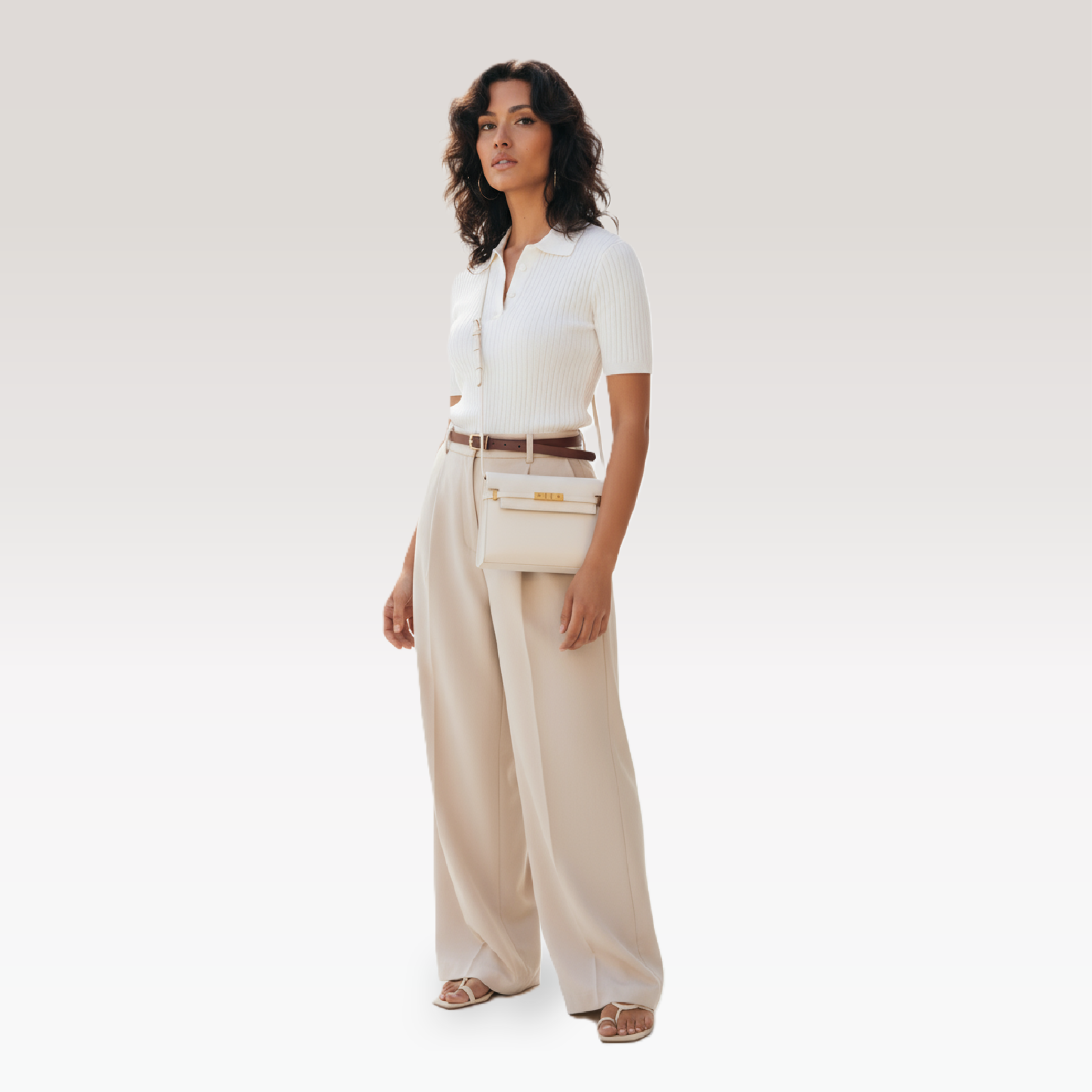 ARCANGELLIS_Seraphielle_calfskin_bag_in_White_vintage_-_Model_View